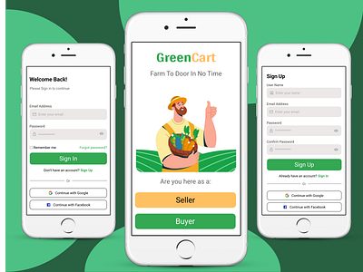 Simple Login, Sign In & Sign Up Page Design app design ui app ui delivery app design ecommerce app design figma ui food delivery app ui foodpanda app ui graphic design greencart app ui login form login ui mockup design prototyping design responsive ui sign in page ui sign in sign up form sign up page design ui ui ux vegetable delivery ui