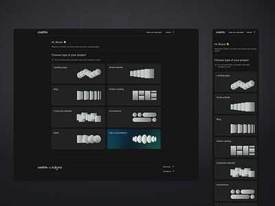 Coshto service homepage design details figma minimal product service ui