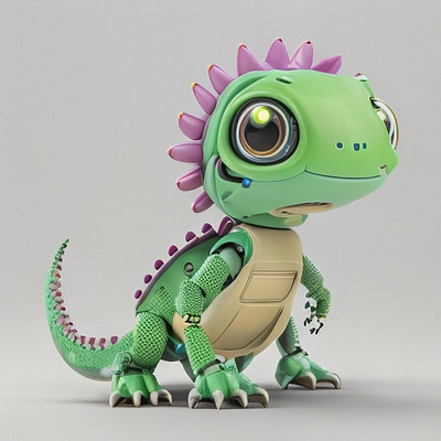 Rex 3d character characters cute illustration robot ui