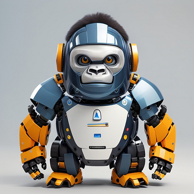 Quill 3d character characters cute illustration robot ui