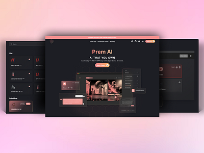 Prem.AI - Self-Sovereign AI Infrastructure ai aiwebsite design graphic design illustration typography ui ux vector