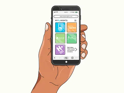 My 10 Nights Charity Illustration adobe illustrator branding charity illustration charity logo design icon illustration illustrator logo ui ui design vector vector art