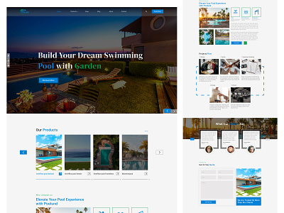 Website Design for Pool and Garden Company company custom website design ecommerce website garden graphic design home page landing page mobile optimizied nft marketplace pool portfolio website seo optimized shopify ui user friendly ux web development wix wordpress