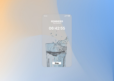 Countdown Timer app branding count countdowntimer dailyui design drink graphic design hydration illustration logo reminder time typo typography ui ux water