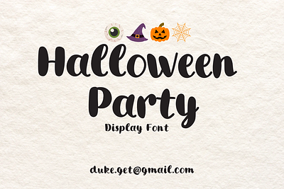 Halloween Party Font design font fonts san serif scrip