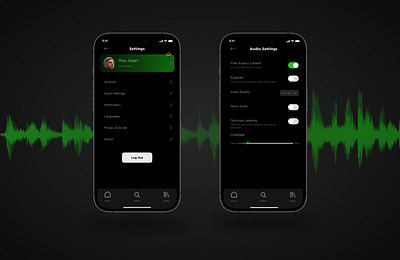 📱 Project: Audio Streaming App Settings Page 🎵 app design app ui dailyui dailyui007 ui ui and ux uiux