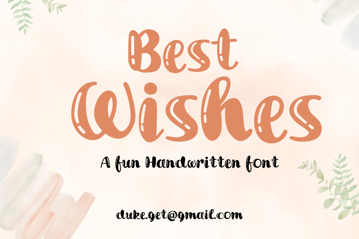 Best Wishes Font design font fonts groovy retro