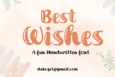 Best Wishes Font design font fonts groovy retro