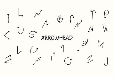 Arrowhead Dingbats Font arrow design dingbats font graphic design typography