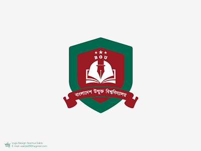 Bangladesh Open University Logo academic bangladesh branding graphic design logo university