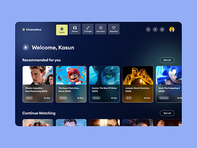 UI Design for Movie App app ui desktop app ui modern ui movie app movie app ui movie streaming app movie streaming app ui ott platform ui ott ui design ui uidesign userinterface