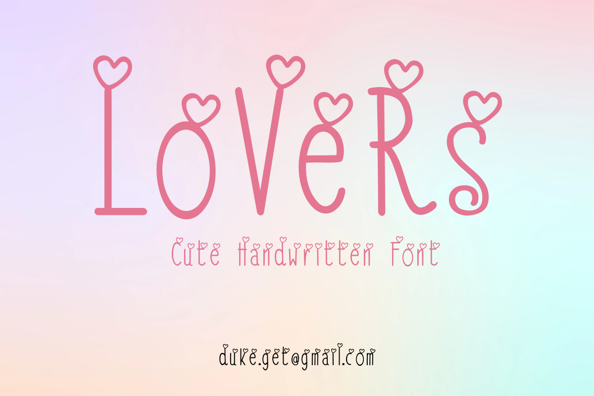 Lovers Font design font fonts sanserif script written