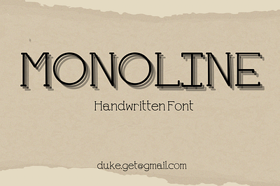 Monoline Font font fonts san serif script type