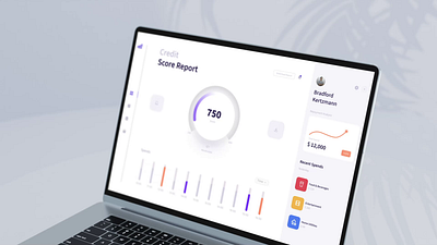 Credit Score Report 💯 3d animation motion graphics ui visual design