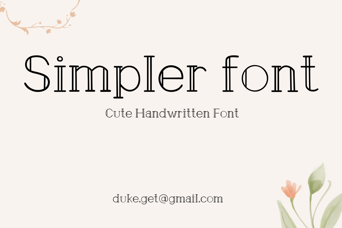 Simpler Font font fonts san serif script