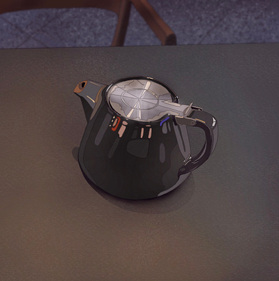 Teapot Still life illustration
