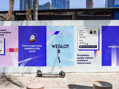 💙 Weglot - Branding app art direction billboard brand brandbook branding colors graphic design identity illustration landing marketing patterns prism shapes solution ui design visual identity webdesign website