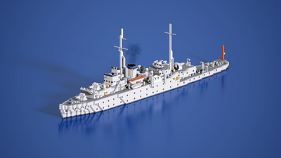 HMS Black Swan 3d design graphic design illustration magicavoxel voxel