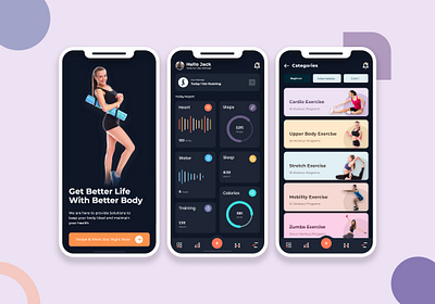 GYM Tracking Exercises App branding graphic design gym app logo ui ux