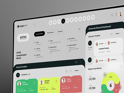 Sugar CRM - Professional Сustomer Management analytic analytics app b2b chart contact dashboard design finance managment order product report saas sales software statistics ui uxdesign web