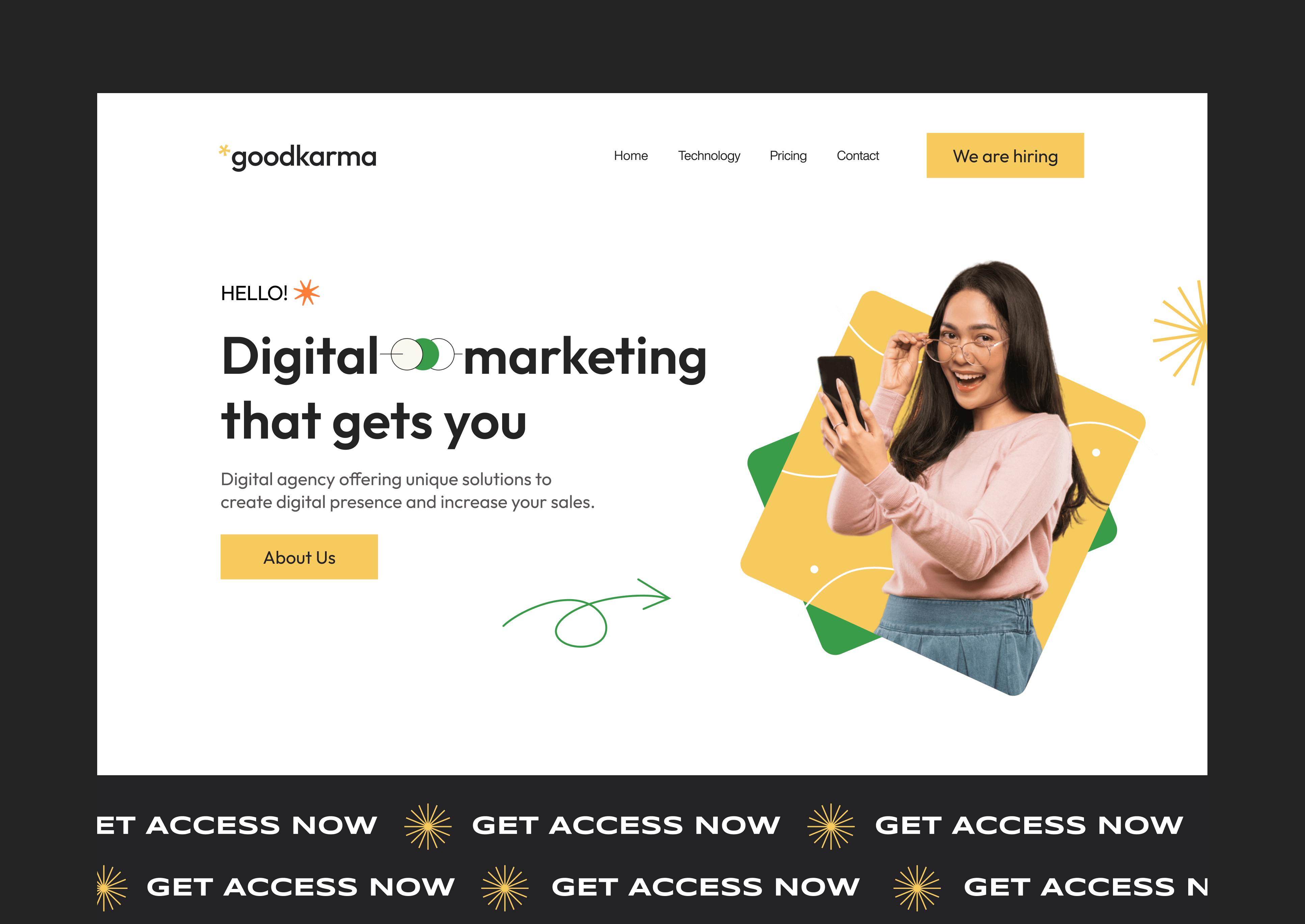 Digital Marketing Agency- Hero Section 3d animation app branding design digital agency graphic design illustration logo marketing marketing agency motion graphics typography ui ux vector