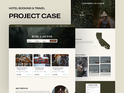 FreeWyld - hotel booking & travel figma hotel travel ui ux web design website