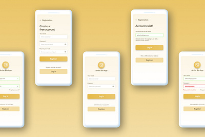 Login and Registration 📱 mobileappdesign registationscreen ui uidesign ux uxui