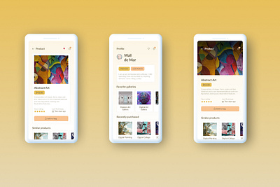 Detail and Profile 🖼️ mobileappdesign productdetailpage profilepage screen ui uidesign ux uxui