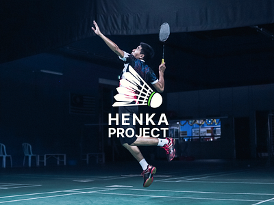 Henka Project - Logo badminton branding club management design mobile graphic design illustrator logo mockup sport svg vector