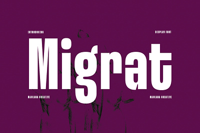 Migrat Display Sans Font animation branding font fonts graphic design logo nostalgic