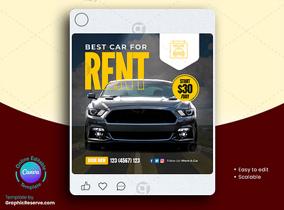 Car for Rent Instagram Post Canva Template automobile canva canva business banner canva social media banner car car rent banner car rent instagram post car rent social media banner car rent squire banner car rental social media post rent car social media banner rent car social media post social social media social media post canva template