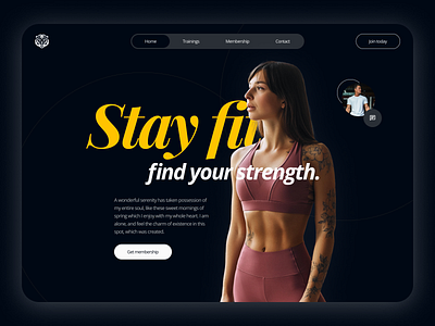 Fitness App Page Inspiration Landing Website above the fold app design fitness landing minimal page site ui ux website