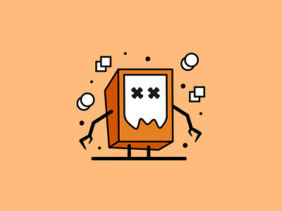 Simple cube robot cartoon illustration branding cartoon cartoon illustration cartoon style design icon icon illustration illustration logo