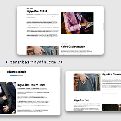 Web Design & Development for Tailor Basri Aydın mobile application tailor web site terzi web site tasarımı ui user experience design user interface design ux web design web development website wordpress