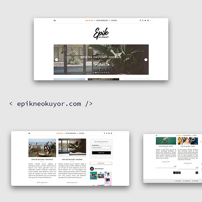 Blog Website Design for "epikneokuyor.com" blog website ui ui design user interface design ux design web design web development wordpress