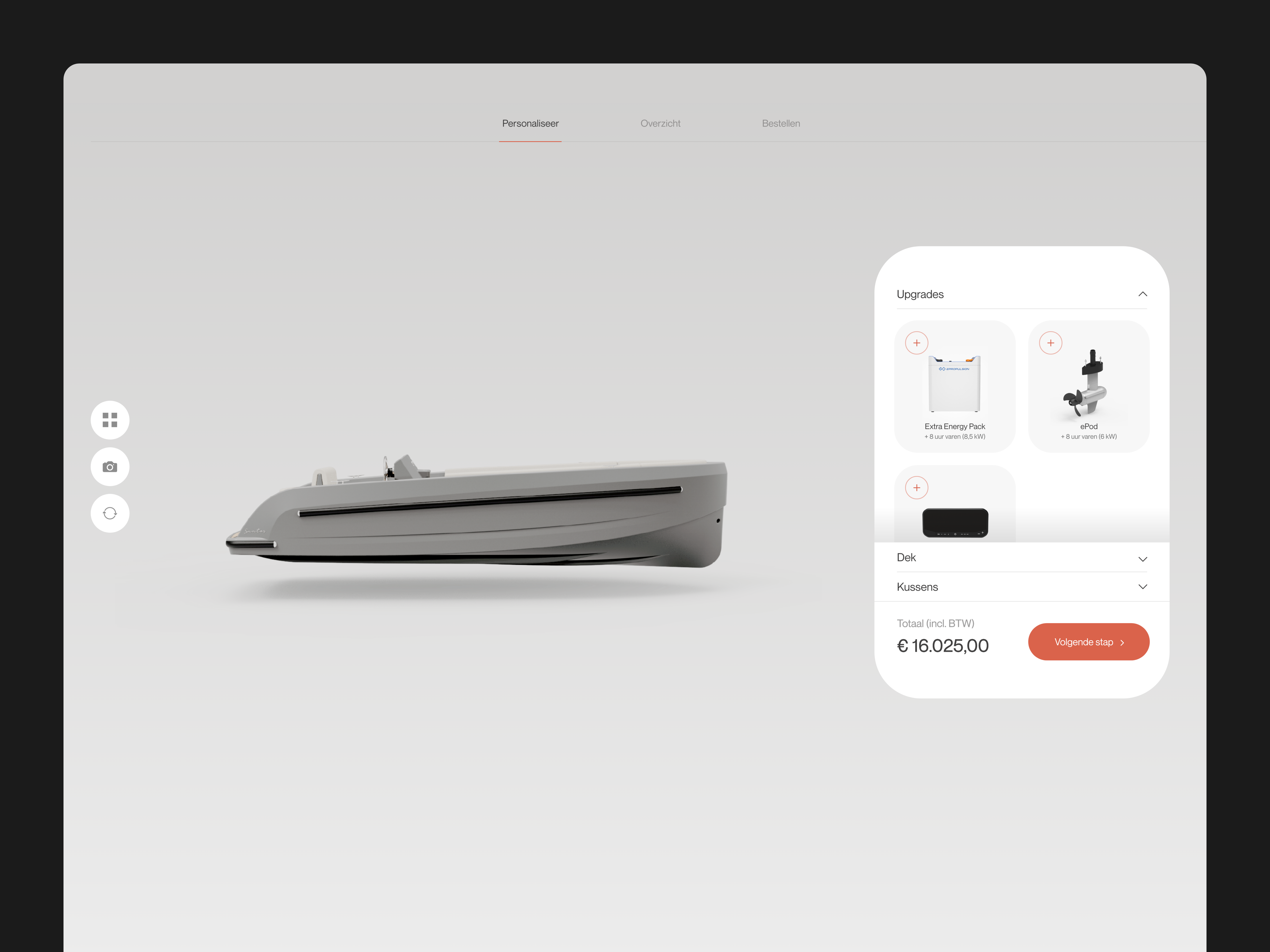 Santos¹ Product Configurator - E-commerce apple configuration configurator ecommerce electric freelancer minimalistic modern product product design product page seamless store tesla trends ui ui design ux ux design web