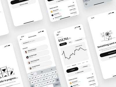 Crypto Wallet Mobile App app crypto cryptowhale nft nftdesign token tokendesign ui userexperience userinterface ux