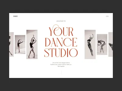 Dance Studio design figma landing page ui ux web design