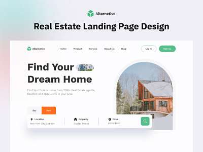 Real Estate Landing Page design landing page realestate ui design