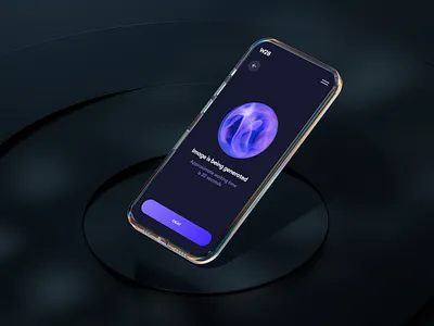 AI app | Glass phone mockups abstract ai app disprsed futurisic glass iphone minimal mockup phone prism