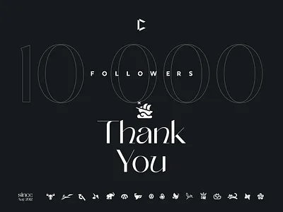 Thank You 10 000 Followers conceptic dribbble followers logos minimal thanks