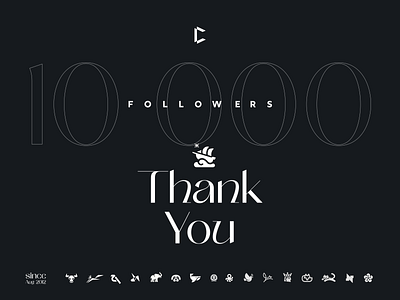 Thank You 10 000 Followers conceptic dribbble followers logos minimal thanks