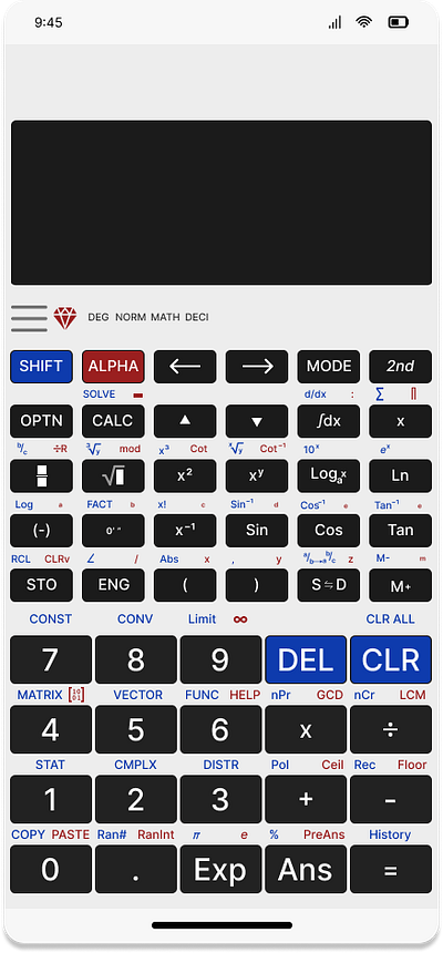 A Scientific calculator 3d branding graphic design ui