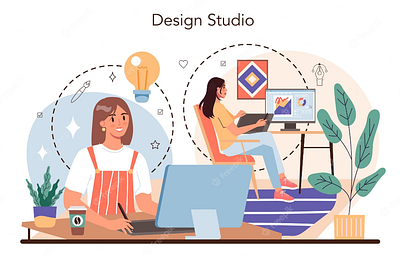 Design Studio design illustration studio vector