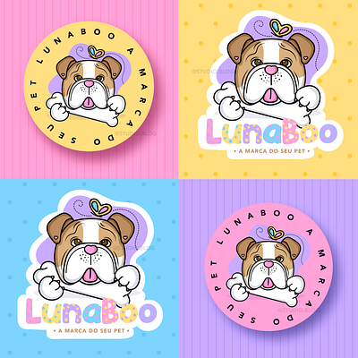 Cute Brand to "LunaBoo" branding childlogo cutelogo design dog doglogo graphic design illustration logo vector