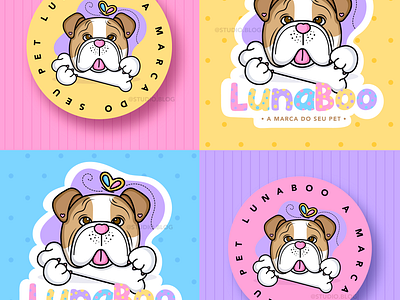 Cute Brand to "LunaBoo" branding childlogo cutelogo design dog doglogo graphic design illustration logo vector