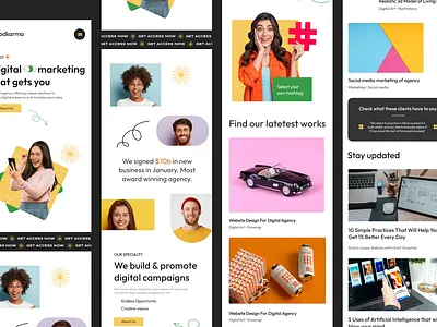 Agency Company Profile Landing Page (Responsive) agency app branding design digital marketing graphic design illustration logo marketing agency typography ui ux vector