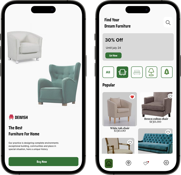 A furniture shopping app by okechukwu nduka on Dribbble