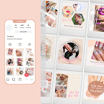 Small Business Template (nails studio) canva design nails nails studio small business