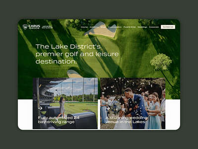 Website concept for Carus Green golf course club design golf golf club golf course homepage homepage design sport sports ui ux web design